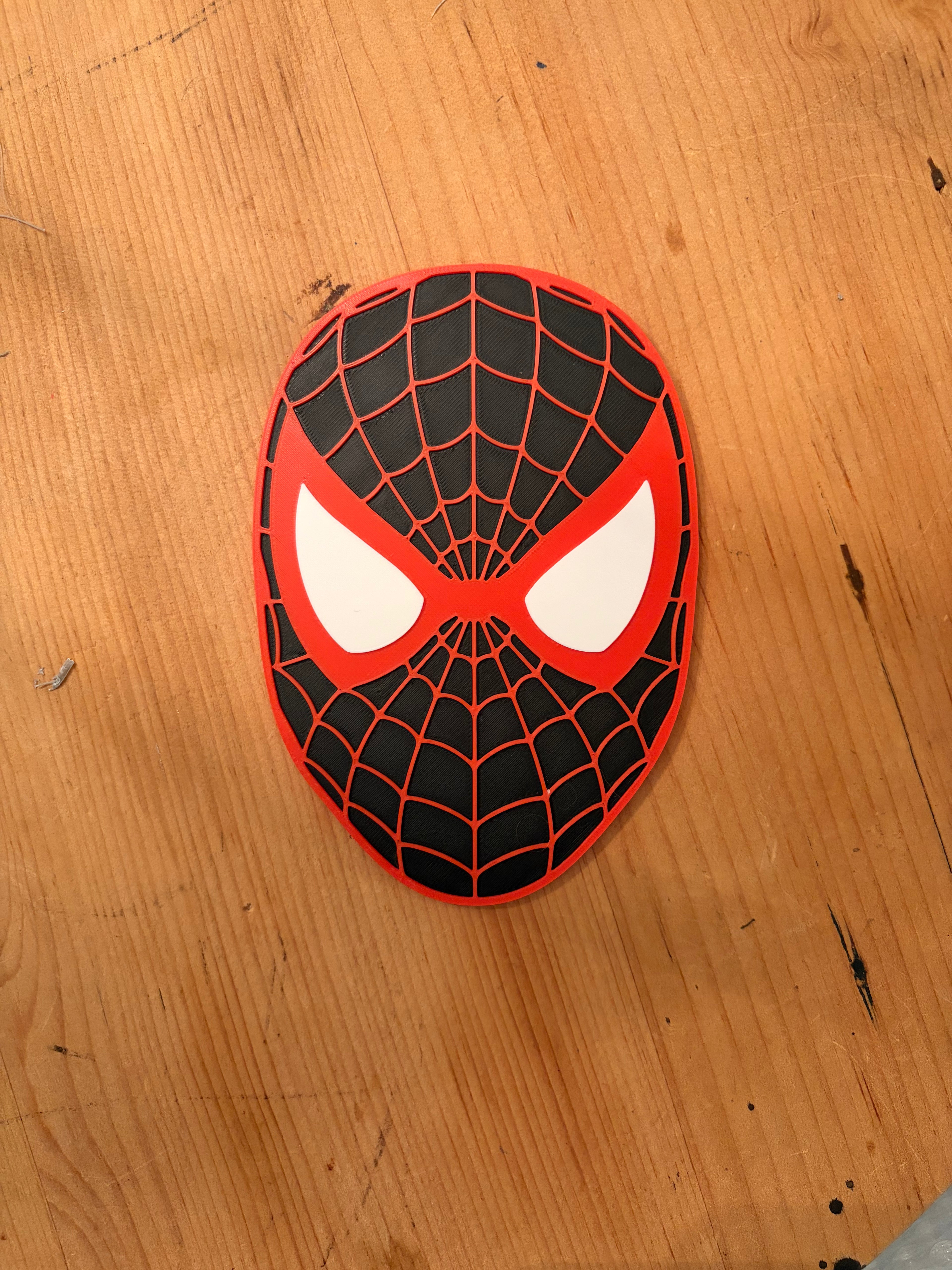 Miles Morales mask wall/desk display