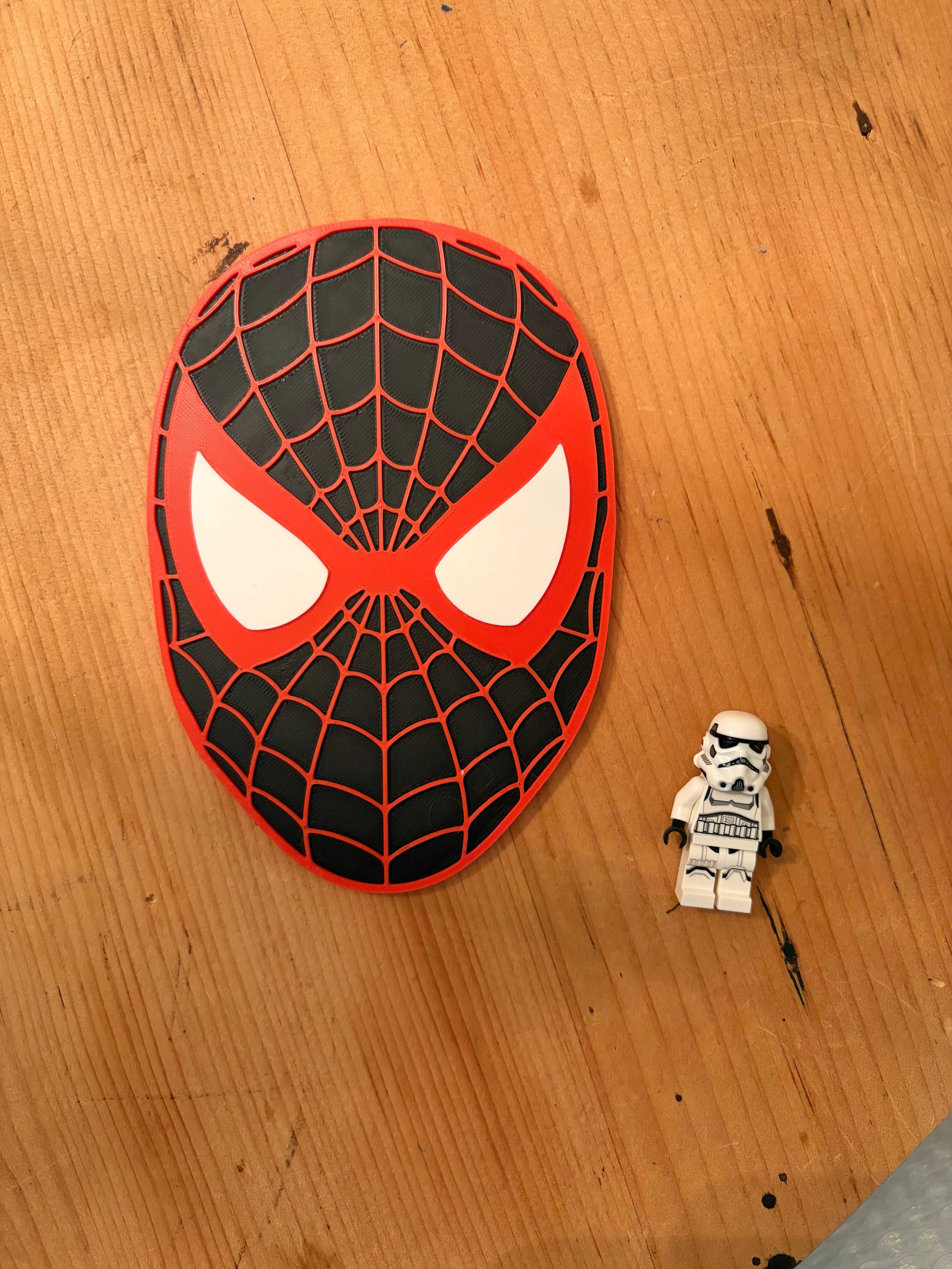 Miles Morales mask wall/desk display