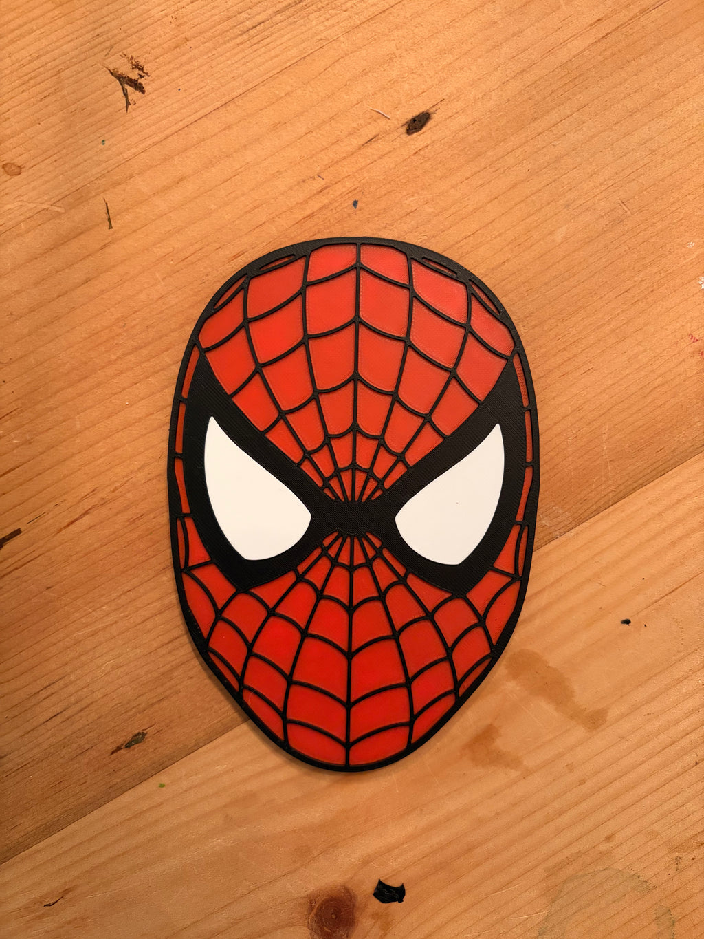 Spiderman mask wall/desk display