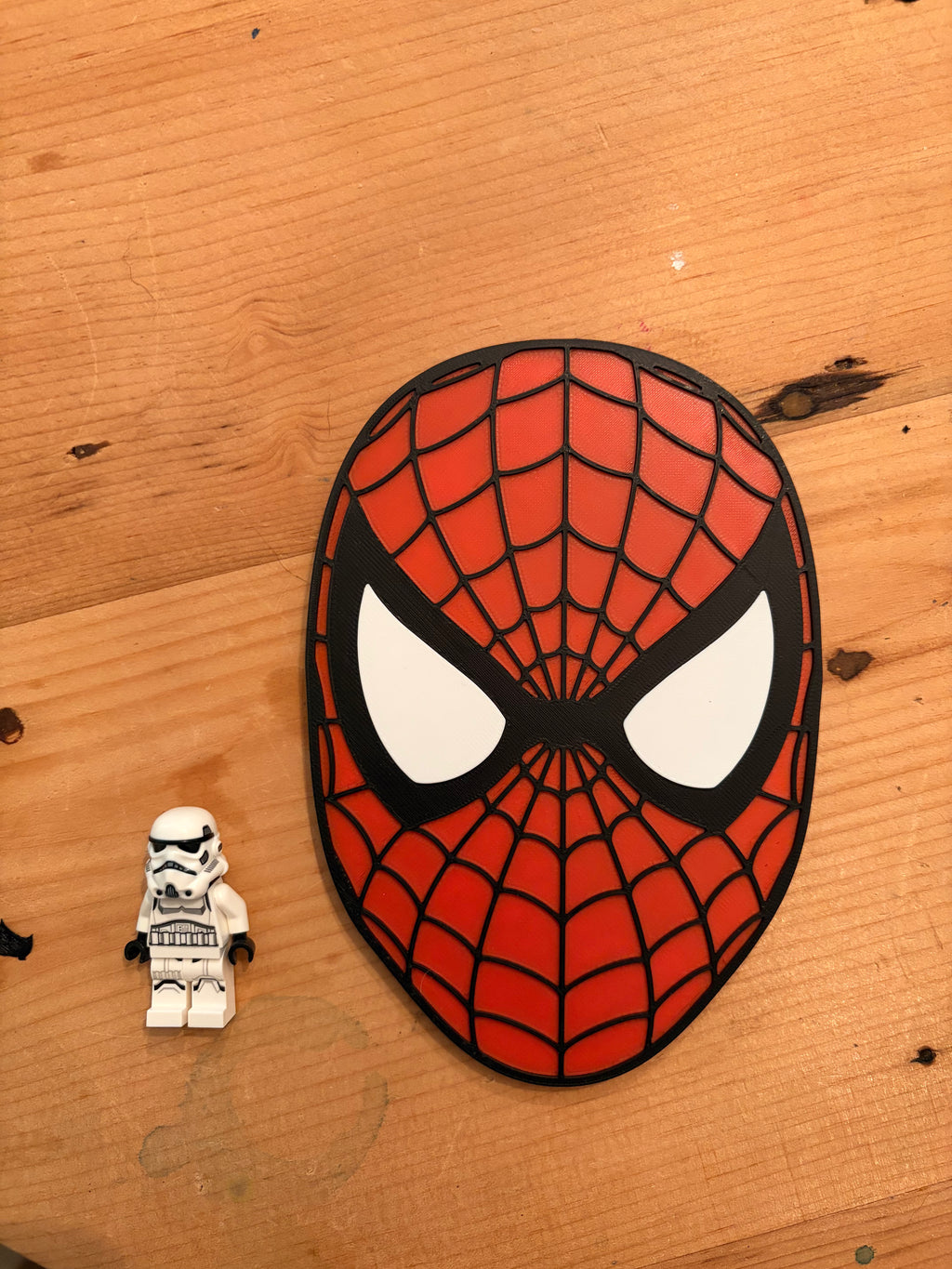 Spiderman mask wall/desk display