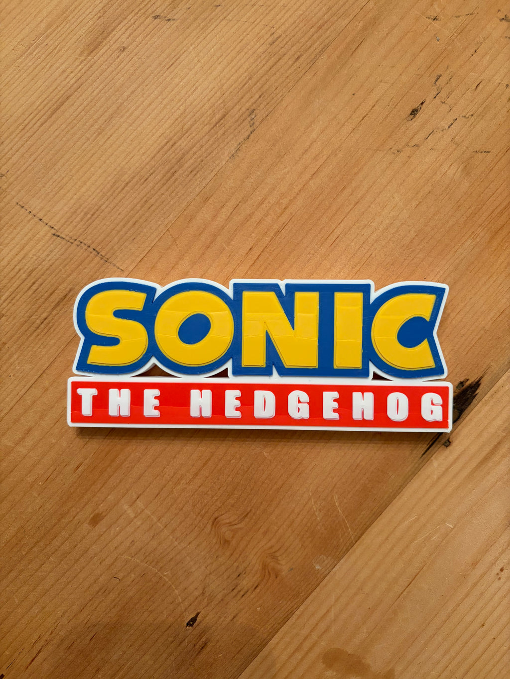 Sonic the Hedgehog logo desk/wall display