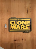 The Clone Wars 3d printed desk/wall logo display PLA+ 9x6in