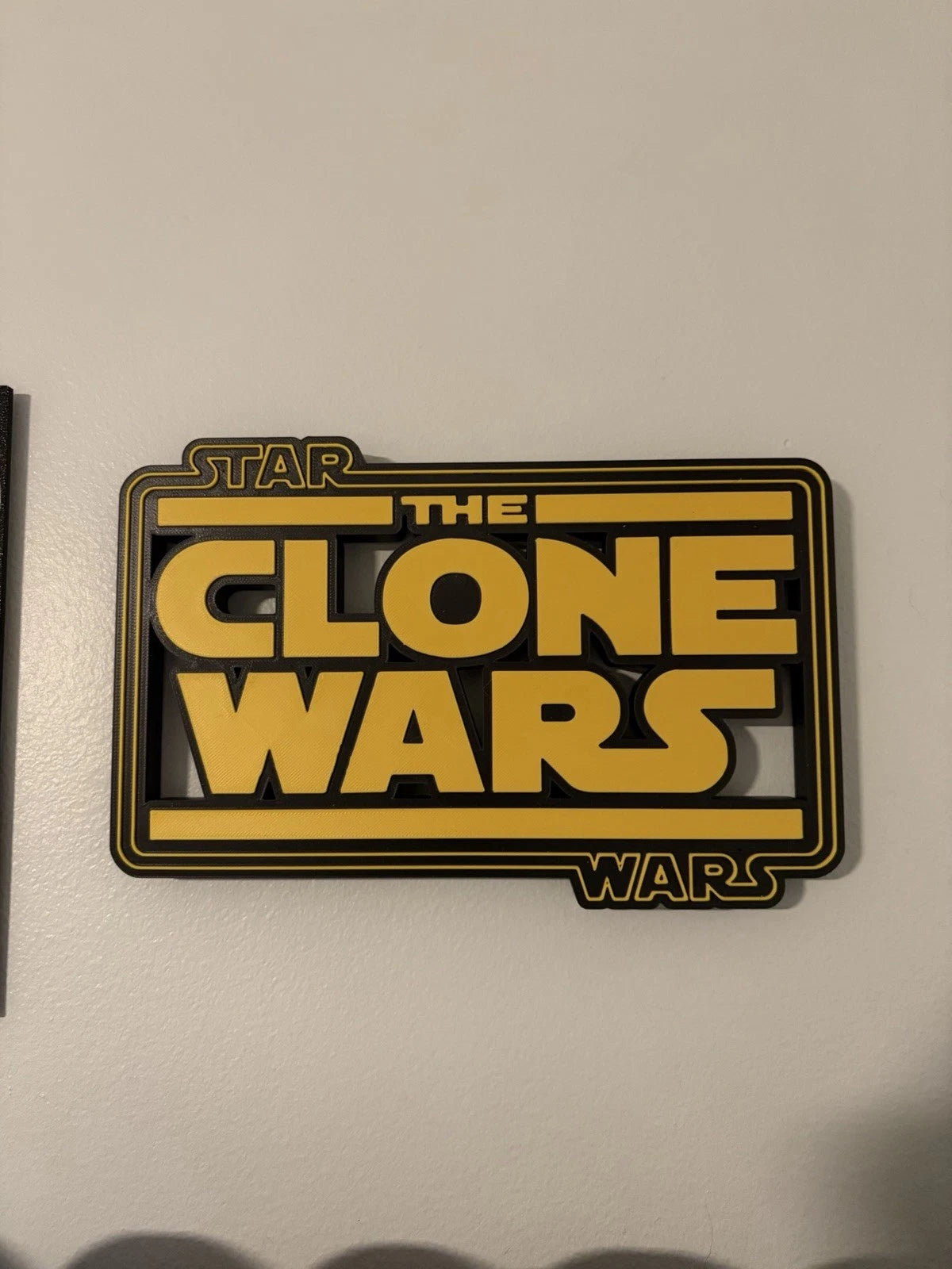 The Clone Wars 3d printed desk/wall logo display PLA+ 9x6in