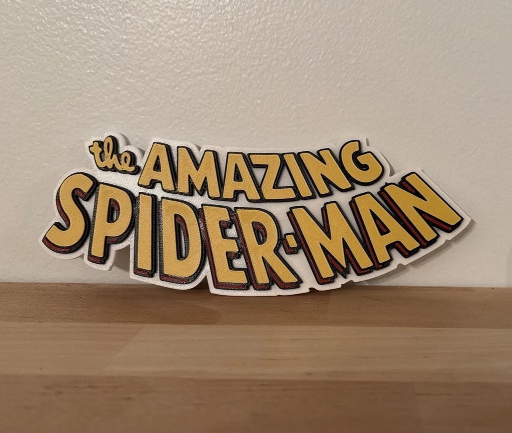 The Amazing Spider-Man Sign Logo Display 6.5x2.5in 3d Printed