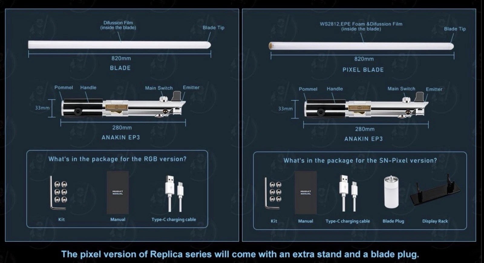 Anakin Skywalker SE lightsaber From TXQ