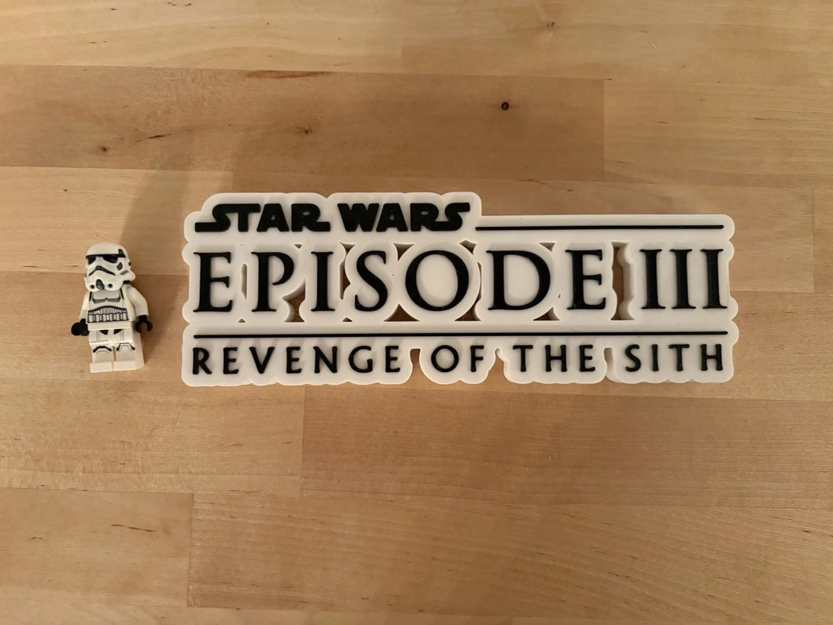 Revenge of The Sith Logo Desk/wall Display 3d Print 7.5x2.5 in