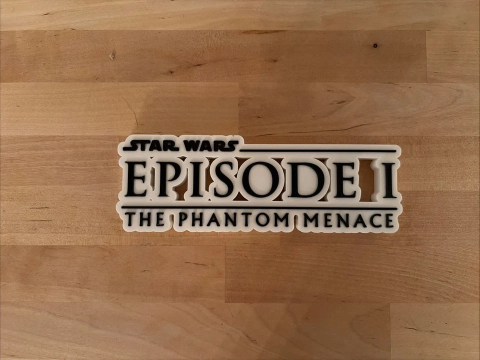 The Phantom Menace Logo Desk/wall Display 3d Print 7.5x2.5 in